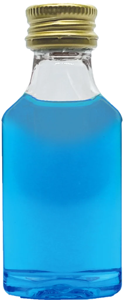 Alcoholvrije blauwe shotjes